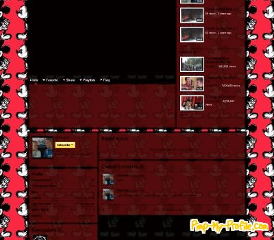 Youtube Background Creator on Mickey Mouse Youtube Themes   Pimp My Profile Com